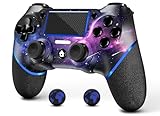 AceGamer Wireless Controller für PS4, Game Controller kompatibel mit PS4/Pro/Slim/PC Gamepad mit Turbo/Zurück Taste/Dual Vibration/6-Achsen Gyro Sensor/Touchpanel