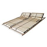 Sleepneo Lattenrost 160x200, Kopfteil verstellbar, Ergonomischer 7 Zonen Lattenrost, Buchenholz, 28 Latten, Lattenrost Selbstmontage, hohe Traglast bis 150Kg