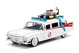 Jada Toys Ghostbuster ECTO-1, Modellauto, Spielzeugauto aus Die-cast, öffnende Türen, Kofferraum & Motorhaube, Maßstab 1:24, weiß