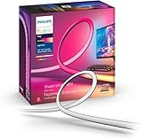 Philips Hue White & Color Ambiance Play Gradient, PC Lightstrip für 24/27”, dimmbar, 16 Mio. Farben, steuerbar via App, kompatibel mit Amazon Alexa (Echo, Echo Dot)