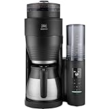 Melitta AromaFresh Therm Pro X - Kaffeemaschine mit Mahlwerk, Filterkaffeemaschine mit Thermokanne und entnehmbarem Wassertank, für bis zu 8 Tassen Kaffee, schwarz