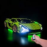 OviTop LED Beleuchtungsset für Lego Lamborghini Sián FKP 37 42115, LED Licht Modernes Design mit Ton Kompatibel mit Lego 42115