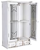 unbekannt Wandschrank Vitrine Hängevitrine Shabby Chic Hängeschrank 70x45x22 cm Wandvitrine mxa076 Palazzo Exclusiv