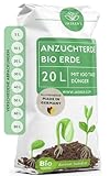 Bio Anzuchterde 20 L - Aus 100% nachwachsenden Rohstoffen - Aussaaterde für Gemüse, Kräuter, Stecklinge, Tomaten, Chili - Saaterde - Aufzuchterde - Anzuchtserde - Aufzuchtserde