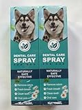 Dentalspray für Hunde 2 Stück Hund Zahnstein Spray Dental Zahnspray Zahnsteinspray Zahnpflegespray Oral Care Mundreinigungsspray Entfernt Zahnsteinentferner Zahnreinigung Zahnpflege Geschmacklos