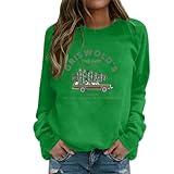 Ugly Christmas Sweater Damen Hoodie Damen Pullover Langarm Sweatjacke Kapuzenpullover Farbblock Sweatshirt Damen Pulover Damen Pullover 100 Prozent Baumwolle Leinenhemd Damen Langarm Stehkragen