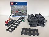 LEGO EB Lego City Eisenbahn Bahnsteig und Signal, inkl.16 Gebogene und 4 gerade schienen (aus 60197)