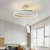 LIUYU Deckenleuchte Schlafzimmer, Moderne deckenleuchten Weiß, 3000K-6000K Dimmbardeckenlampe Mit Fernbedienung, Lampe Schlafzimmer Decke Aluminium. Warmweiß, Kaltweiss, LED Wohnzimmerlampe(40CM)