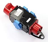 CEE Baustromverteiler Starkstrom Schuko Adapter Verteiler 3 x 230V 1 x 400 V 5-polig 16A IP44 Outdoor, Baustellen, Caravan, Wohnmobil, Wohnwagen, Festzelte solartronics SP-1605A