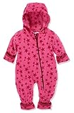 Playshoes Unisex Kinder Fleece-Overall Jumpsuit, pink Sterne, 86