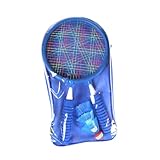 kowaku Badminton-Tennis-Set für Kinder, Tennisschläger-Set, leichtes Geschenk, Batting-Training, Tennisschläger, Badmintonschläger für den Innenbereich, Blau