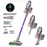 EUARY 55KPa Akku Staubsauger Kabellos 600W Handstaubsauger Kabellos Akkustaubsauger mit Wischfunktion Wischsauger Kabellos mit 2 Akkus Stabstaubsauger & Elektrische Kehrbesen Cordless Vacuum