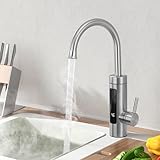 HOMELODY Elektrischer Wasserhahn mit Durchlauferhitzer 230V,Wasserhahn Küche Durchlauferhitzer Küche LED Elektrischer Küchenarmatur Edelstahl