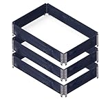 Upyard GardenBox 3er-Set - modernes Hochbeet aus Palettenrahmen - modulares Paletten-Hochbeete aus Holz für Garten und Terrasse - PEFC-Zertifiziert, 120x80x58,5, Schwarz