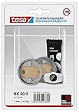 tesa Power.Kit-Adapter BK20-2, selbstklebendes Ersatzteil-Set, Zamak-Ring, Durchmesser 41mm, Höhe 8mm