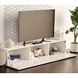 Milionmeblicom Fernsehtisch Fernsehschrank TV Verdeckter Griff mit Soft-Close Lowboard Hängeschrank- Hängend Oder Stehend für Wohnzimmer -Matt Weiß 30x160x30 HxBxT