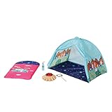 Zapf Creation 832783 BABY born Weekend Camping Set - Puppenzubehör Set, Puppenzelt mit Schlafsack, Lagerfeuer mit Lichtfunktion, Marshmallow-Stick und Limoflasche, Rosa