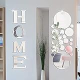 36 Stück 3D Spiegel Wandaufkleber Runde Kreis Spiegel Home Acrylspiegel DIY Deko Wandtattoo für Zuhause Wohnzimmer Schlafzimmer Korridor Dekoration