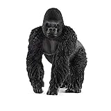 schleich WILD LIFE 14770 Realistische Gorilla Männchen Tiere Figur - Realistisches Gorillamännchen - Tiere Figuren Sets für Fantasievolles Spiel ab 3 Jahren