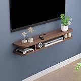 Schwebender TV-Ständer, an der Wand montierter TV-Schrank mit Stauraum, schwebendes Regal for unter den Fernseher, Medienkonsolen-Regalschrank, TV-Konsole aus Holz, for Wohnzimmer, Schlafzimmer(Oak co