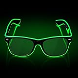 flintronic LED Leuchtende Brille, Wire Neon Rave Brille,Flashing LED Sonnenbrille Kostüme für Cosplay, Bar, Club, Partybrille, Geschenk, Party Gadgets, EDM, Halloween