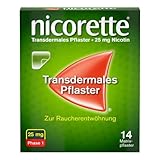 NICORETTE Pflaster mit 25 mg Nikotin – mit Nikotinpflaster Rauchen aufhören – für Phase 1 der Raucherentwöhnung bei mehr als 20 Zigaretten am Tag – 14 St.