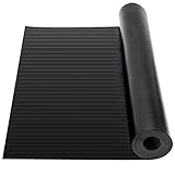 Gummimatte Meterware 3 mm stark 100 x 300 cm Schutzmatte Bodenmatte Schwarz rutschfest Gummimatten Gummi Matte Gummiläufer für Keller, Garage, Werkstatt, Industrie