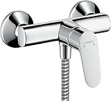 hansgrohe Focus - Duscharmatur Aufputz für 1 Verbraucher, Mischbatterie Dusche, Einhebelmischer, Chrom, 31960000