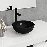 Xichuzi Waschbecken Hartglas 30x12 cm Schwarz, Aufsatzwaschbecken, Bathroom Sink, Waschtisch, Aufsatzbecken, Ablaufgarnitur - 345247