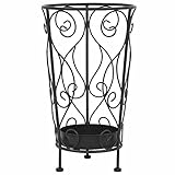 ZEYUAN Regenschirmständer, Schirmständer Sonnenschirm, Sonnenschirm Ständer, Sonnenschirm Fuß, Parasol Stand, Sonnenschirm Fuss, Vintage-Stil Metall 26 x 46 cm Schwarz