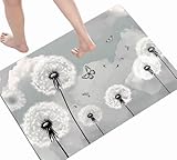 Badezimmerteppich Badematte Butterfly Badematte Stein Badteppich Badvorleger Rutschfest Waschbar Duschvorleger Schnelltrocknend Badteppich 100x160cm Bad Teppich Badezimmer Teppiche Bathroom Mat D-188