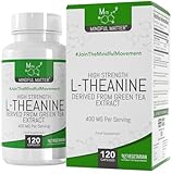 MM L Theanin | 120 Theanin Kapseln - 1000mg L-theanin Hochdosiertes Grüntee-Extrakt mit 400mg L-theanine pro Portion | Theanine L Theanine | Gentechnik-, Gluten-, & Allergenfrei | Hergestellt in GB