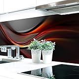 Küchenrückwand Abstrakt Dunkel Premium Hart-PVC 0,4 mm selbstklebend - Direkt auf die Fliesen, Größe:220 x 60 cm