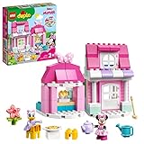 LEGO 10942 DUPLO Disney Minnies Haus mit Café, Minnie Mouse Spielzeug zum Bauen ab 2 Jahre, Kinderspielzeug mit Puppenhaus