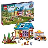 LEGO Friends Mobiles Haus, Camping-Spielzeug mit Auto, Tieren und Mini-Puppen Leo, Paisley & Liann im Wald, Geschenk zum Geburtstag aus der Serie 41735