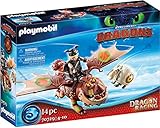 PLAYMOBIL DreamWorks Dragons 70729 Dragon Racing: Fischbein und Fleischklops, Ab 4 Jahren