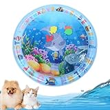 Sensorische Wasser Spielmatte, Sommer Wassersensorische Spielmatte, Katzen-Wasser-Spielmatte Im Sommer, Water Playmat Katzen Hund,Verdickte Wasserspielmatte Katze, Wassermatte für Katzen, Hunde (A)