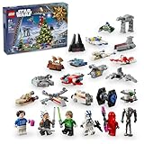 LEGO Star Wars 75395 Adventskalender 2024 für Kinder, Urlaubsbauset mit 18 Mini-Spielzeugen zum Sammeln und 6 Star Wars Figuren, Star Wars Weihnachtsspielzeug für Jungen, Mädchen oder jeden Fan ab 6