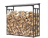 QUICK STAR Metall Kaminholzregal Anthrazit XXL 185 x 70 x 185 cm Garten Kaminholzunterstand 2,3 m³ Kaminholzlager Stapelhilfe Aussen