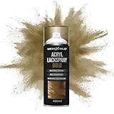 WerkXheld Sprühlack 400ml - Hochwertiges Lackspray Gold, Vielseitig anwendbar auf Holz, Metall & Textil, Langlebiger Acryllack Spray