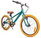 Verdant Bike Jungen Fahhrad 20 Zoll Leicht Radgröße zur Auswahl 6 Gang Shimano Kinderfahrrad von 6 bis 10 Jahre verstellbare (Grün)