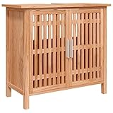 HETFTJN Badezimmerschrank Unter Waschbecken Badschrank Hochschrank Bademöbel-Set Waschtisch-Unterschrank - Waschbeckenunterschrank 66x29x61,5 cm Massivholz Nussbaum für Hotels Badezimmer Waschküche