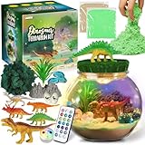 Dinosaurier-Geschenke – Dinosaurier-Terrarium-Set für Kinder – Geburtstagsgeschenk für Jungen im Alter von 4, 5, 6, 7, 8–12 Jahren – Dinosaurier-Spielzeug – Bastelset