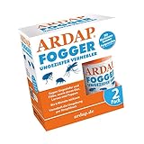 ARDAP Fogger 2 x 100ml - Effektiver Vernebler zur Ungeziefer- & Flohbekämpfung für Haushalt & Tierumgebung - für Räume bis 30m² - Wirksamer Schutz für bis zu 6 Monate