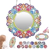 Geschenk Mädchen 6 7 8 9 10 11 Jahre: Basteln Diamond Painting Spiegel Bastelset Kinder ab 6 7 8 10 Jahre Mandala Kosmetikspiegel Mädchen Geburtstagsgeschenk Spielzeug ab 5-12 Jahre