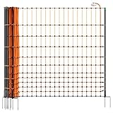 VOSS.farming Premium Hühnernetz farmNET 25m 112cm Orange 2 Spitzen 9 Pfähle Hühnerzaun Elektronetz