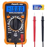 Digital Multimeter Voltmeter Batterietester Spannungsprüfer AC/DC Spannung Strom Prüfer Durchgangsprüfer Ohm Volt Ampere Messgerät Widerstand Diode Transistor Tester-Messgerät LCD Bildschirm