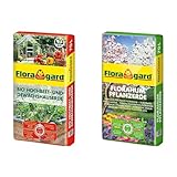 Floragard Bio Hochbeet- und Gewächshauserde, 70 liters, Braun & Florahum Pflanzerde 70 L • Universalerde