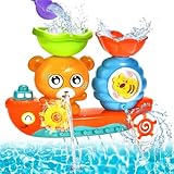 IWTBNOA Badespielzeug, Badewannenspielzeug Kinder, Badewannen Spielzeug, Wasserspielzeug Kinder mit Wasserschaufel, Badespielzeug Baby ab 2 3 4 5 6 Jahr, Geburtstagsgeschenk für Mädchen Jungen