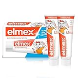 elmex Kinderzahnpasta 2-6 Jahre 2x50ml – kindgerechte Zahnreinigung für hochwirksamen Kariesschutz – mit Aminfluorid für einen Dreifach-Schutzmechanismus